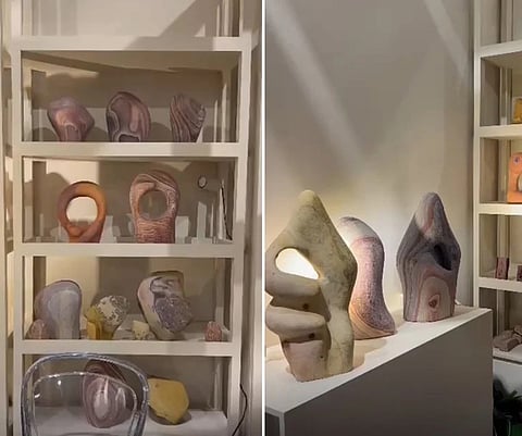 في معرض "بنان".. حلوة العطوي تُجسّد 40 عامًا من الإبداع والتراث بالنحت على الحجر الرملي