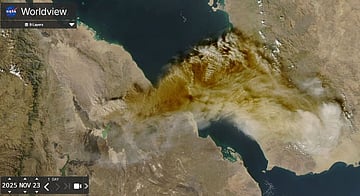 المسند: لا تأثير مباشر لبركان "إرتا آلي" على أجواء السعودية.. ومرورٌ خفيف فوق شرورة والخرخير