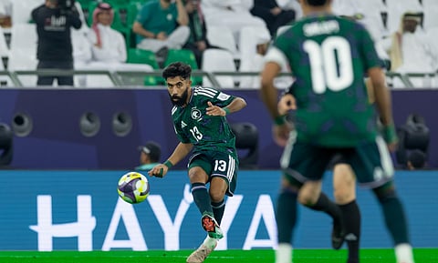 جانب من لقاء منتخب السعودية ونظيره العماني