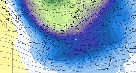 المركز العربي للمناخ: كتلة قطبية باردة جدًا تمتد من بلاد الشام وتؤثر على السعودية