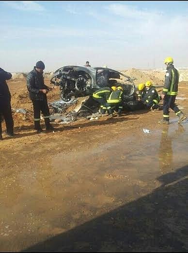 حادث تصادم في تبوك يتسبب في  تفحّم قائد مركبة