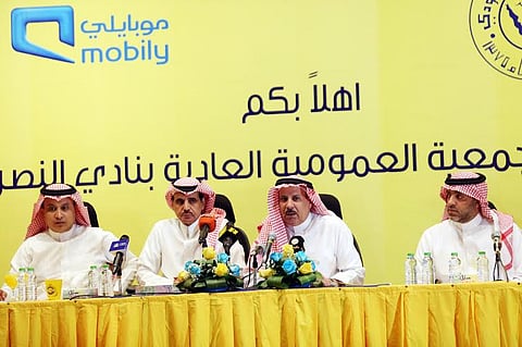 بالصور.. "النصر" يعقد جمعيته بغياب "الرئيس".. وعجز متوقع 98 مليون ريال