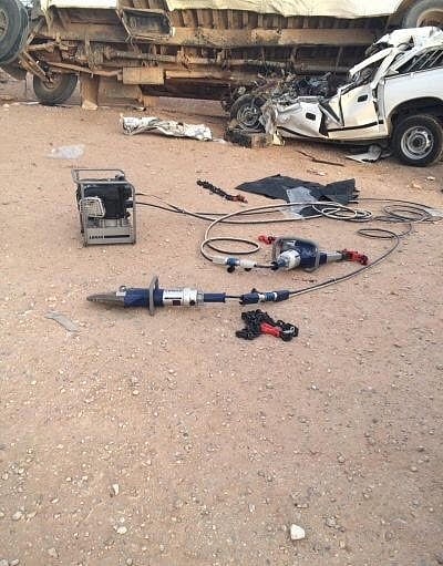 مصرع  شابين إثر تصادم بالطريق الدولي "طريف- عرعر"