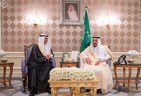 خادم الحرمين الشريفين يستقبل رئيس مجلس الأمة بدولة الكويت