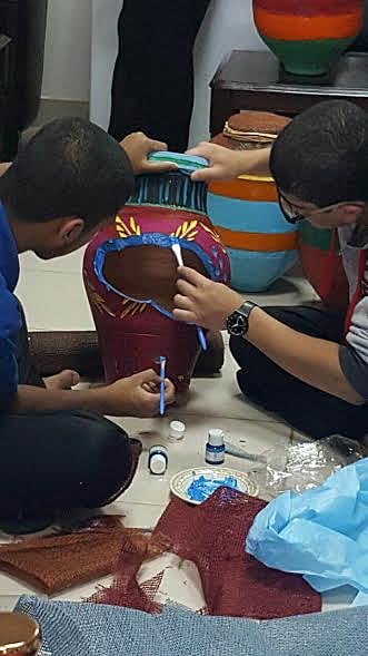 دورية "التلوين على الفخار" لنزلاء الدار الاجتماعية بالطائف