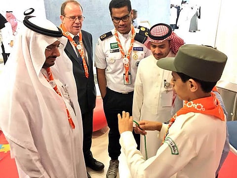 شاهد.. الكشافة  السعودية تشارك في اليوم العالمي للطفل