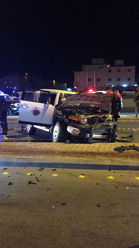 "سبق" تكشف حقيقة صور حادث الدورية.. خلال متابعة مفحط بالرياض