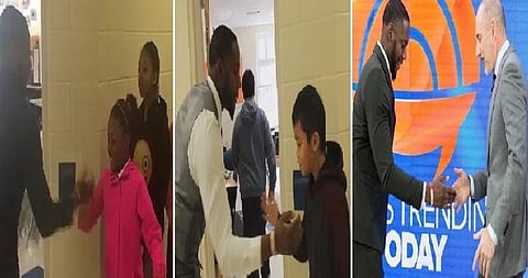فيديو طريف.. تحية معلم لتلاميذه جعلته حديث العالم
