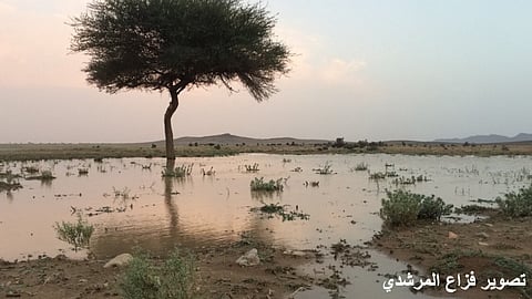 شاهد.. أمطار متفرقة وبرد على أجزاء من عفيف والرويضة والخاصرة