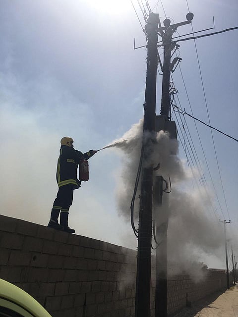 شاهد .. نفوق 25  رأساً من الأغنام في حريق ببيشة