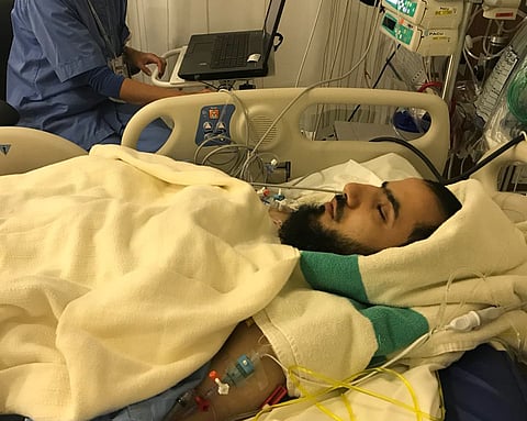 شاب يتبرع لوالده بجزء من كبده في حائل