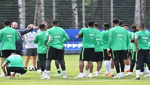 "الأخضر" يختتم تدريباته استعداداً لمواجهة مصر.. الاثنين