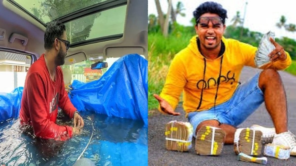 വണ്ടിയിൽ ‘ആവേശം’ മോഡല് സ്വിമ്മിങ് പൂള് ഒരുക്കി യാത്ര, യൂട്യൂബര്ക്കെതിരെ നടപടി വണ്ടിയിൽ ‘ആവേശം’ മോഡല് സ്വിമ്മിങ് പൂള് ഒരുക്കി യാത്ര, യൂട്യൂബര്ക്കെതിരെ നടപടി