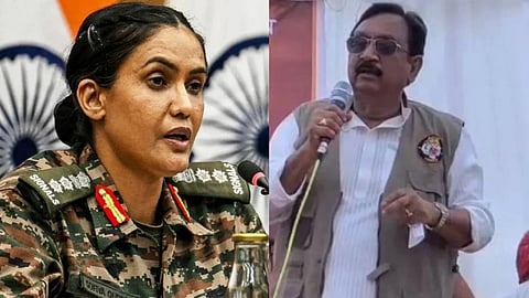 कर्नल सोफिया कुरैशी (बायें) , मंत्री विजय शाह