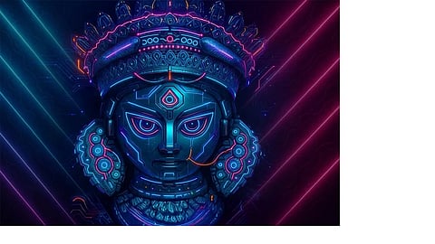 kolkata, AI, theme, oandal, durgapuja