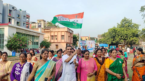 राजनैतिक जनसंवाद कार्यक्रम के तहत भाजपा की विफलता को जनता के सामने रखा गया