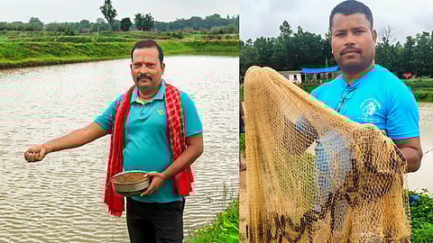 बंदूक की जगह मछली पकड़ने का जाल थामा