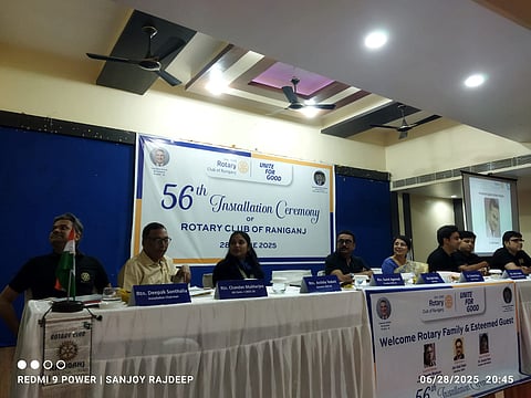 रोटरी क्लब ऑफ रानीगंज का डॉ. सुमित अग्रवाल बने अध्यक्ष और अर्चिता तोडानी बनीं सचिव 