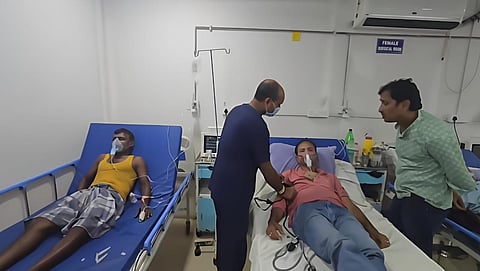 People affected by the gas are being treated in the hospital