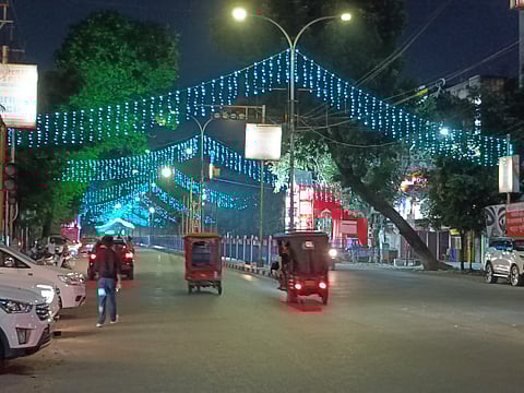 Hillcart Road lit up on Diwali