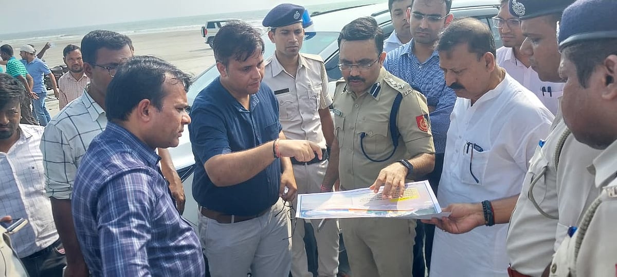 New DM Inspects Gangasagar Mela Site: Reviews Erosion Control ...