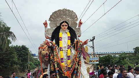 मां जगद्धात्री की तस्वीर