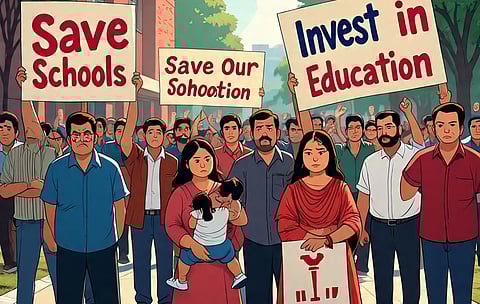 BLO duty protest: Parents protest over fears of 'zero teachers' in school!