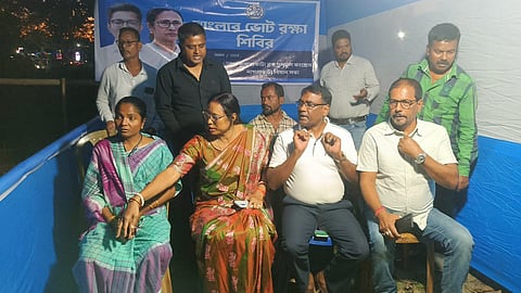 बांग्लार वोट रक्षा शिविर में उपस्थित तृणमूल नेतृत्व