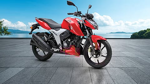 TVS apache bike with logo