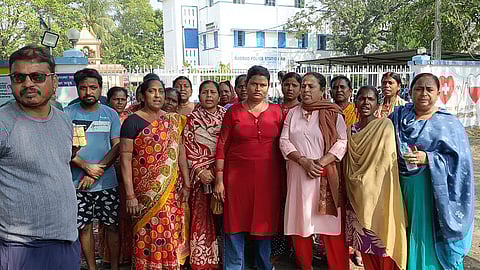 बुदबुद में सिंडिकेट विवाद को लेकर तनाव के बाद थाना में प्रदर्शन