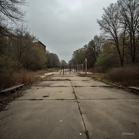 हजारों साल की छांव गई, पार्क बना कंक्रीट का मैदान