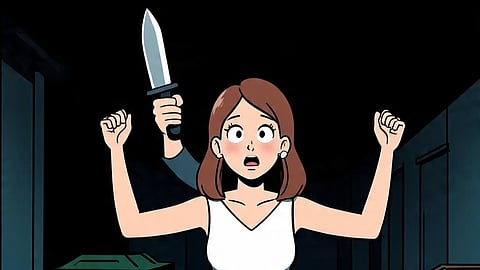 Angry brother-in-law attacks sister-in-law with a chopper