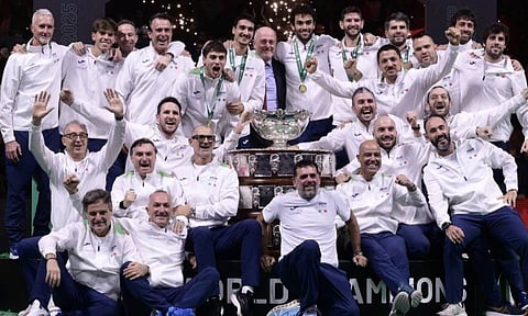 इटली ने स्पेन को हराकर लगातार तीसरी बार जीता डेविस कप 