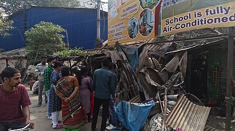 Shops in Baranagar Basti and Khardah burnt to ashes