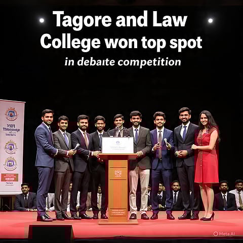 वाद-विवाद प्रतियोगिता में टैगोर और लॉ कॉलेज ने जीते शीर्ष स्थान