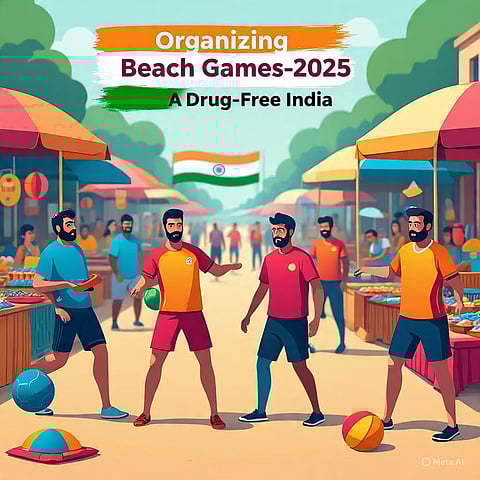 नशामुक्त भारत संदेश के साथ बीच गेम्स–2025 का आयोजन