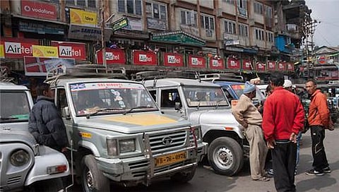 taxi drivers wait for passengers