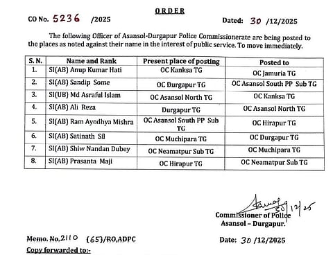 ट्रैफिक गार्ड ओसी का हुआ स्थानांतरण