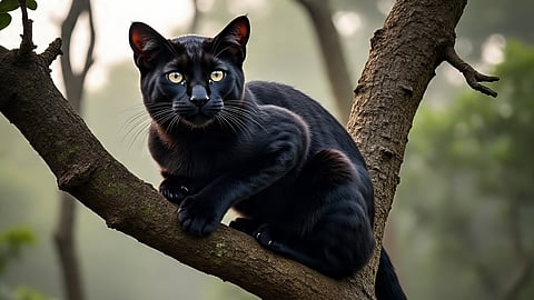 13 साल बाद सुंदरबन में दिखी दुर्लभ मेलानिस्टिक लेपर्ड कैट