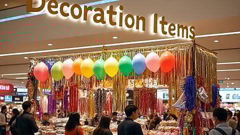 नए साल के जश्न में डेकोरेशन के सामान की मांग चरम पर