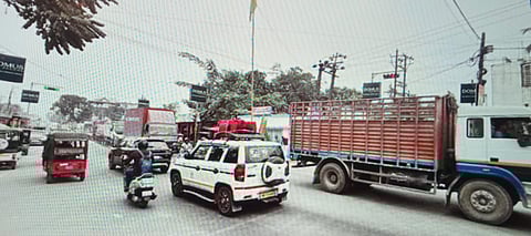 vehicles on the road