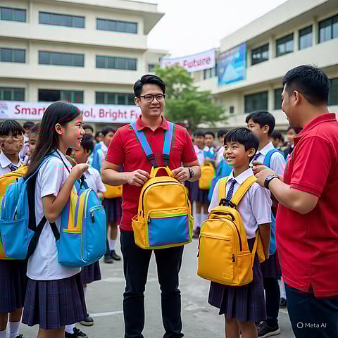 स्मार्ट स्कूल बैग वितरण के लिए सीएसआर सहयोग की मांग