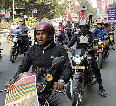 Bike taxi drivers submitted a memorandum outlining their demands.