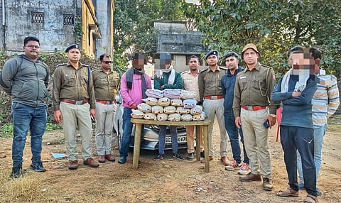 A consignment of cannabis was seized from a vehicle on the Sodpur-Madhyamgram road.