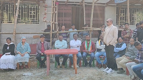 सभा में उपस्थित तृणमूल नेतृत्व 