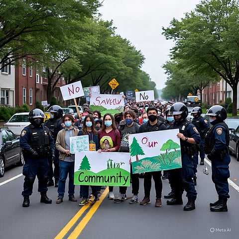 एसआईआर को लेकर स्थानीय लोगों ने किया सड़क पर प्रदर्शन