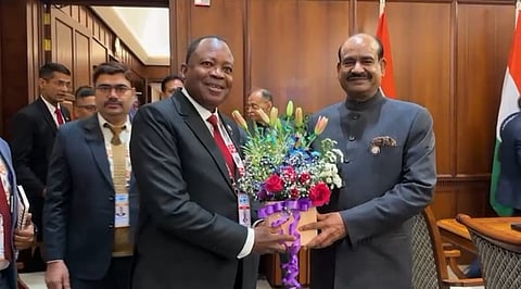 लोकसभा अध्यक्ष बिड़ला इंटरनेशनल पार्लियामेंटरी यूनियन की अध्यक्ष के साथ बैठक 