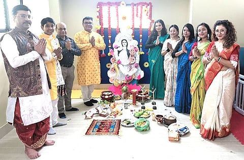 श्रद्धा व उल्लास संग मनाई गई सरस्वती पूजा