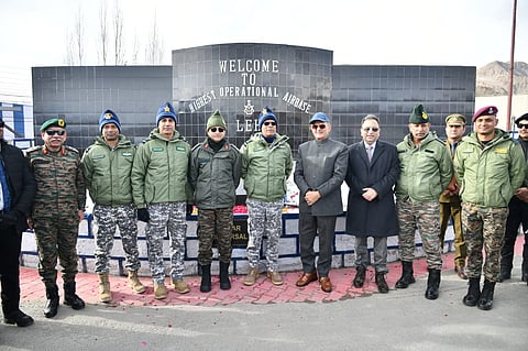 लेह में नागर विमानन बुनियादी ढांचे की विकास परियोजना का उद्घाटन