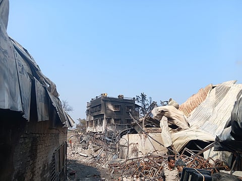 आग  लगी के बाद की तस्वीर (फाइल) 